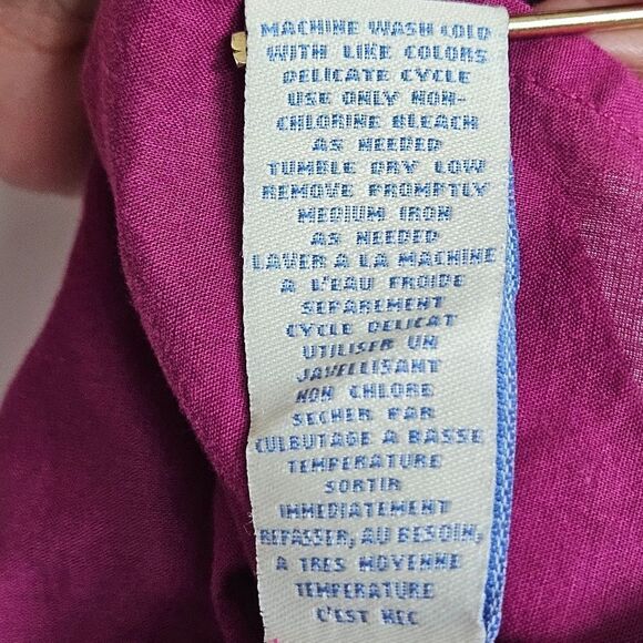 Anthropologie Fuchsia Tiered Mini Skirt with Drawstring Waist Size M - Picture 11 of 11